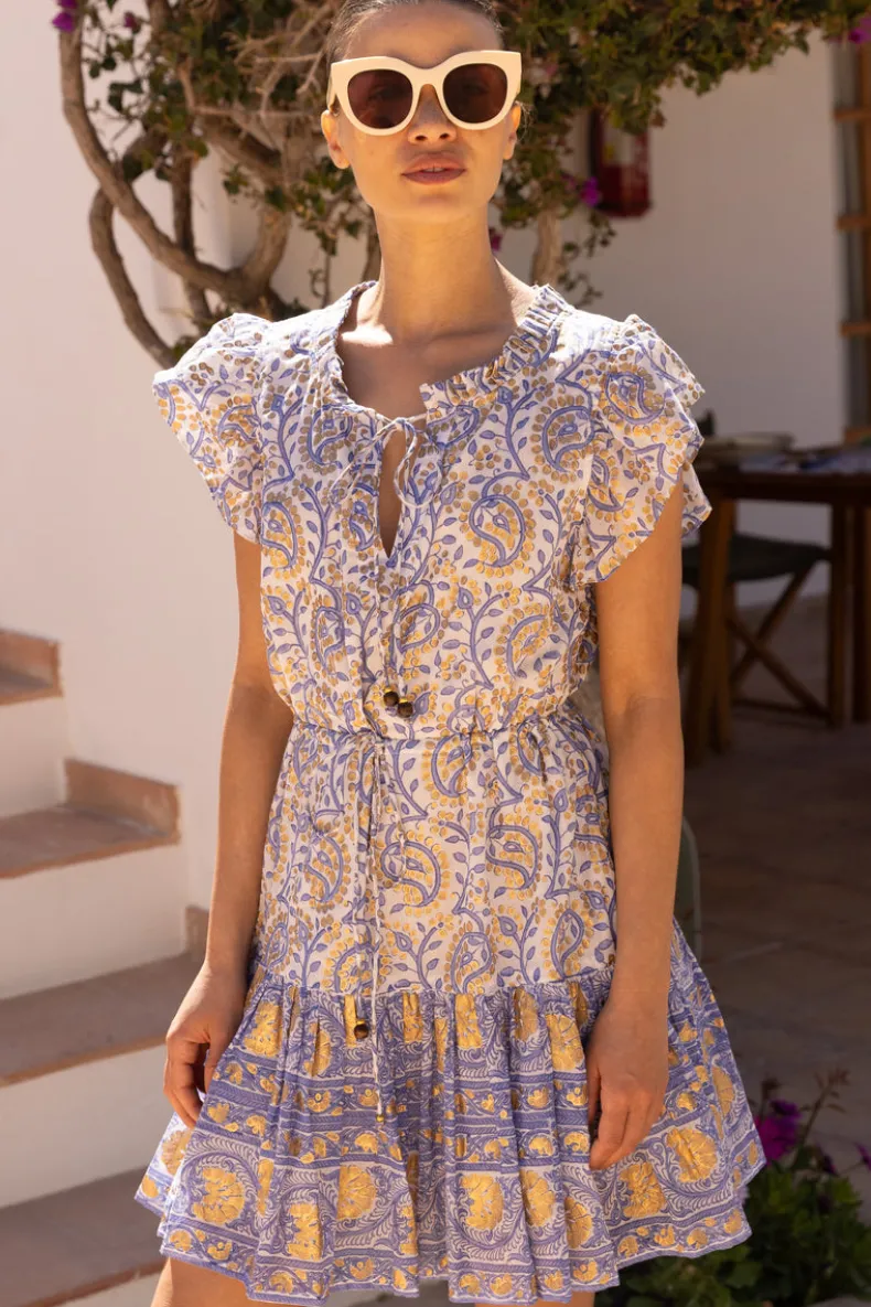 Cinched Flirty Short- Marseille Blue