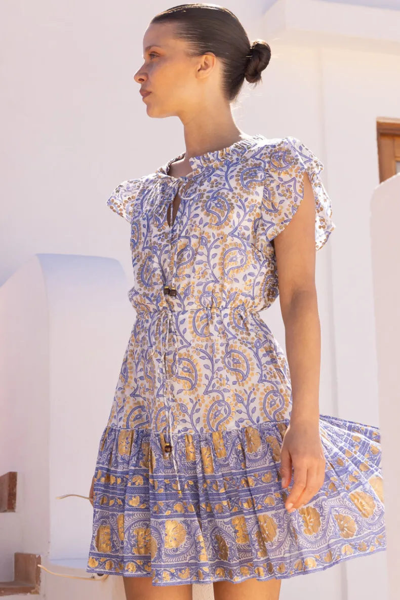 Cinched Flirty Short- Marseille Blue