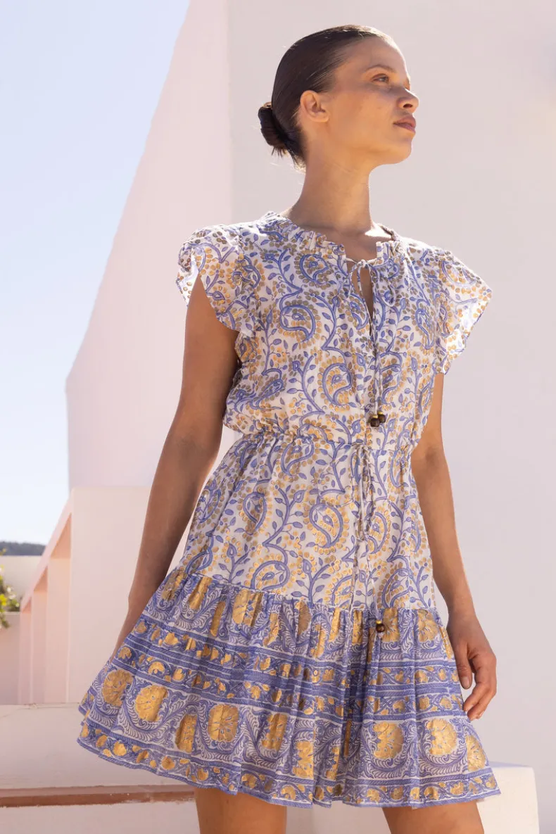 Cinched Flirty Short- Marseille Blue