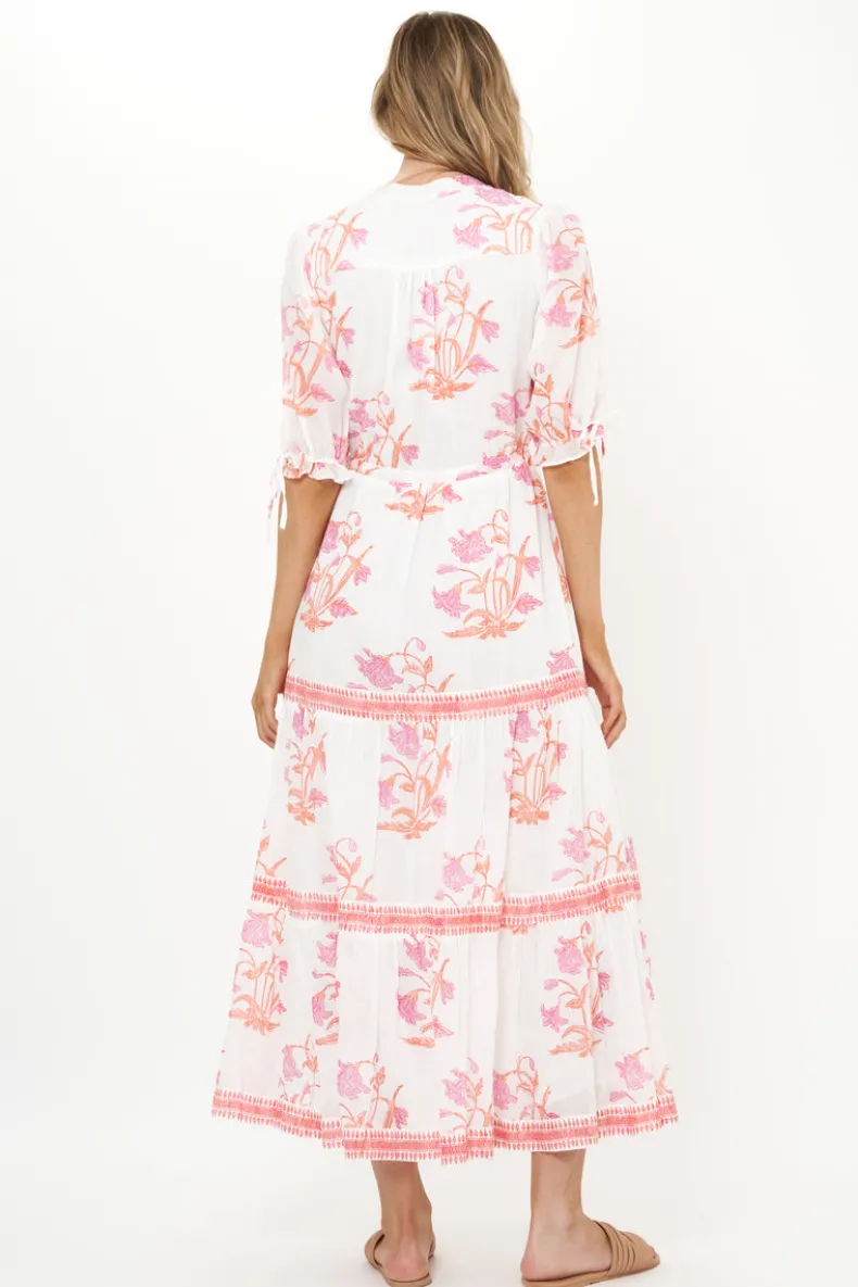 Cinched Pintuck Maxi- Ostuni Coral