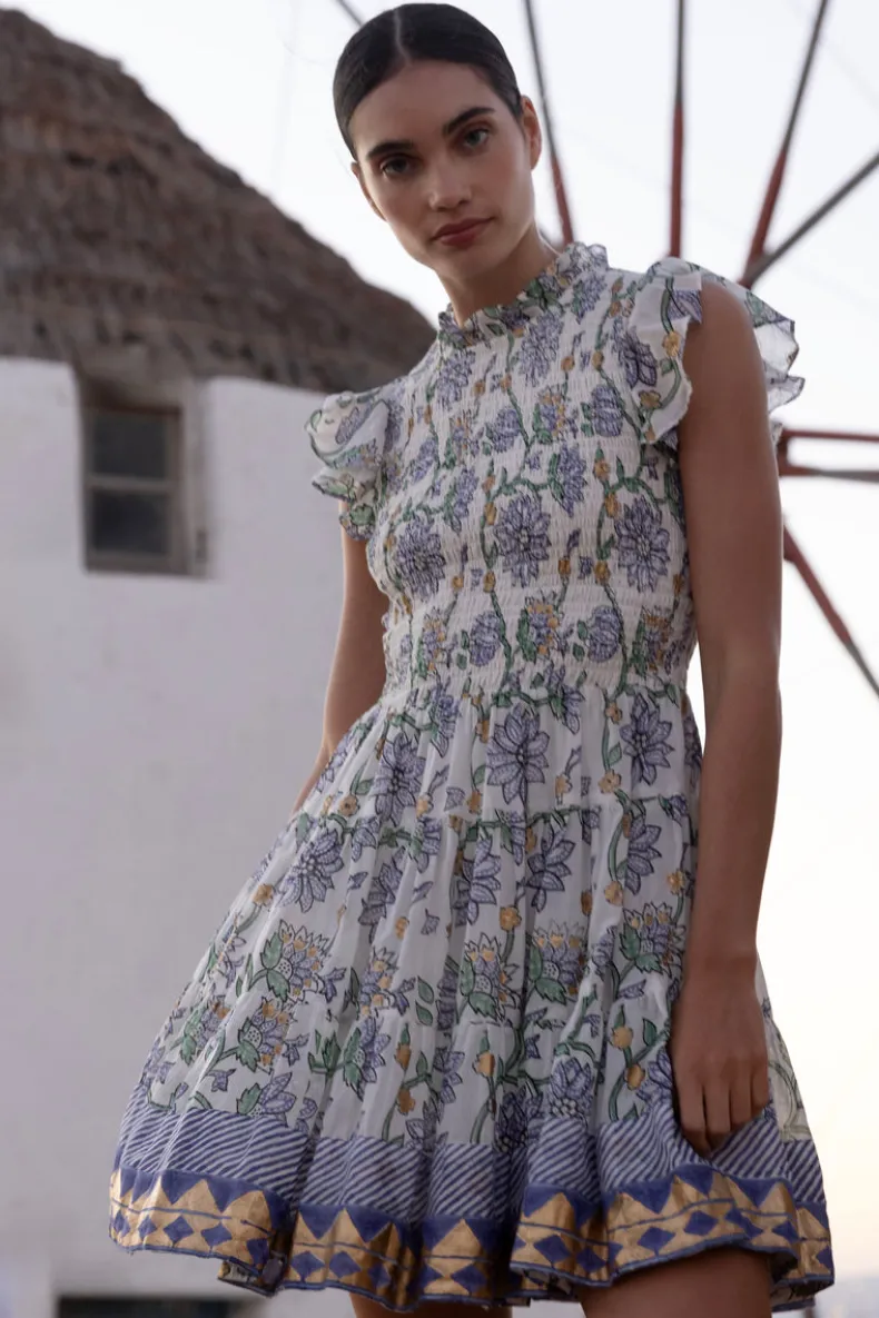 Smocked Flirty Short- Presidio Blue