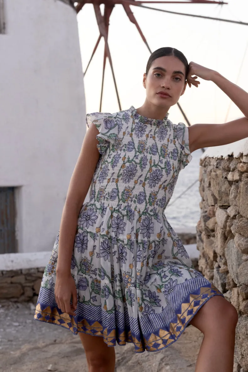 Smocked Flirty Short- Presidio Blue