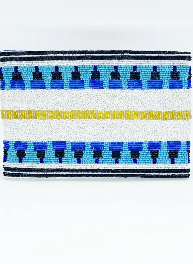 Beaded Envelope- Mezcal Blue