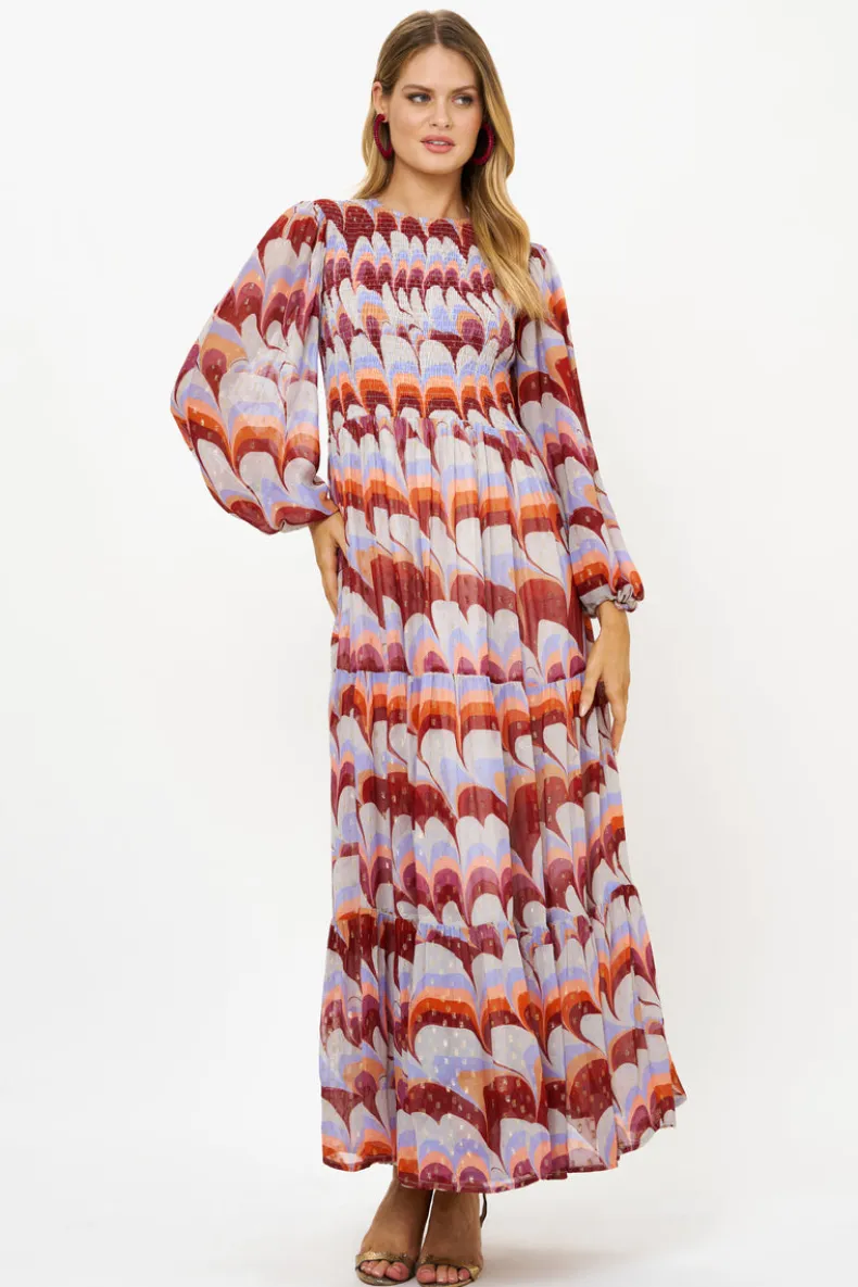 Smocked Top Maxi- Venice Cognac