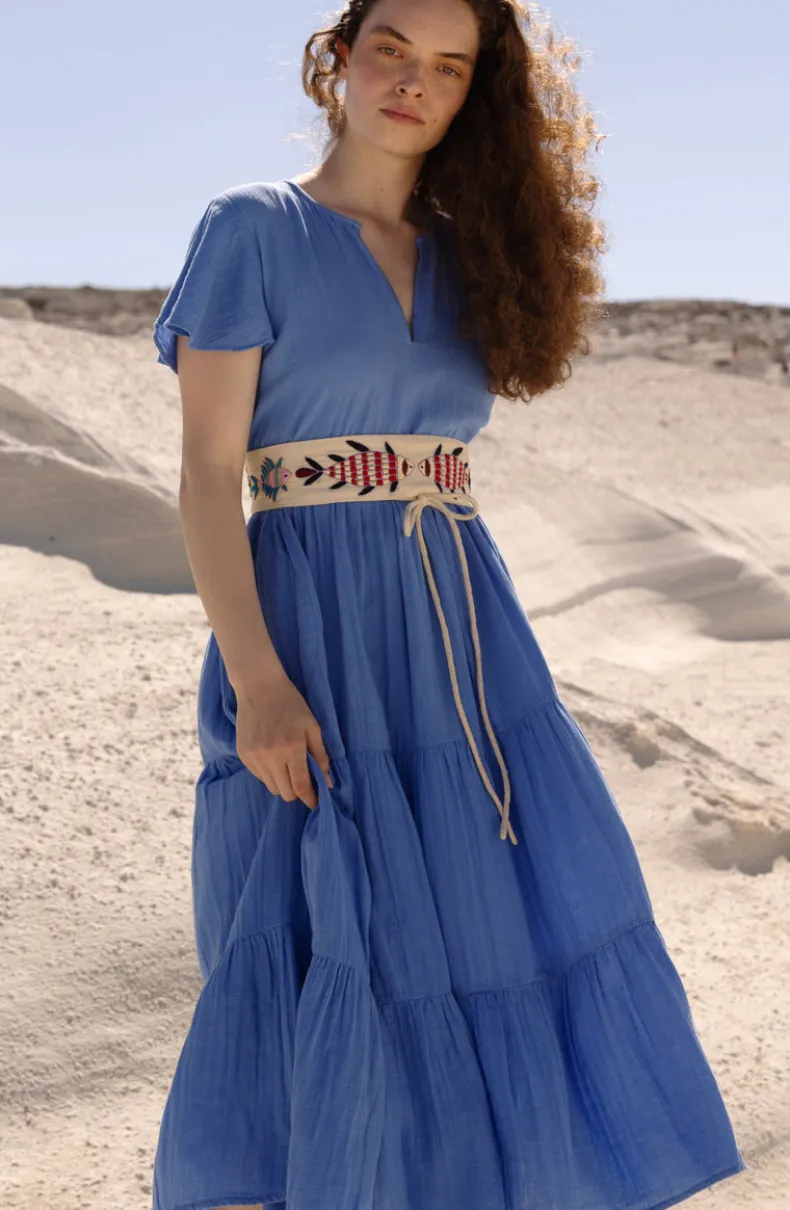 V-Neck Maxi- Bermuda Blue