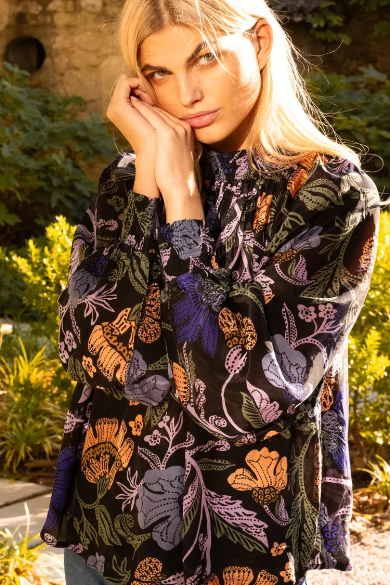 High Neck Blouse- Turin Peri