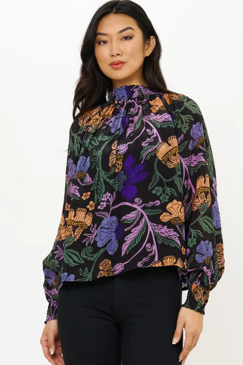 High Neck Blouse- Turin Peri