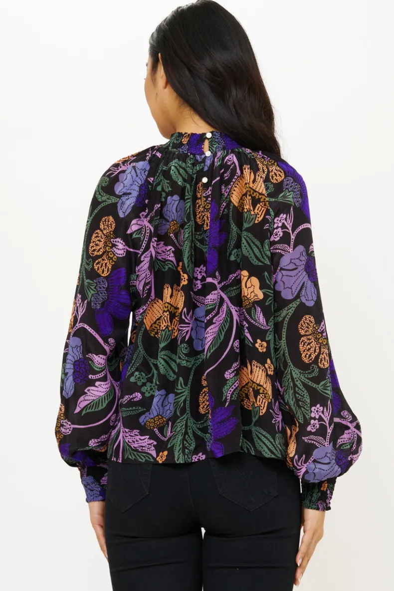 High Neck Blouse- Turin Peri