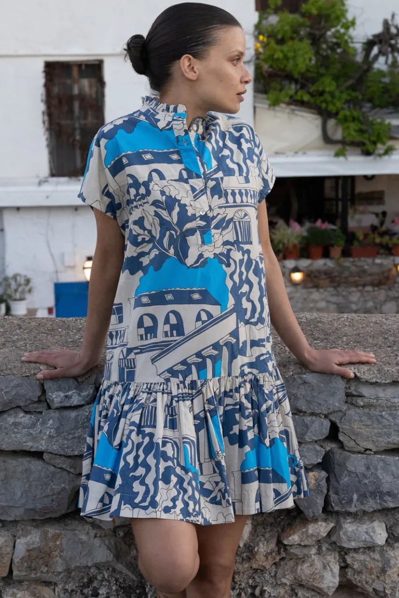 Cap Sleeve Mini- Roma Blue