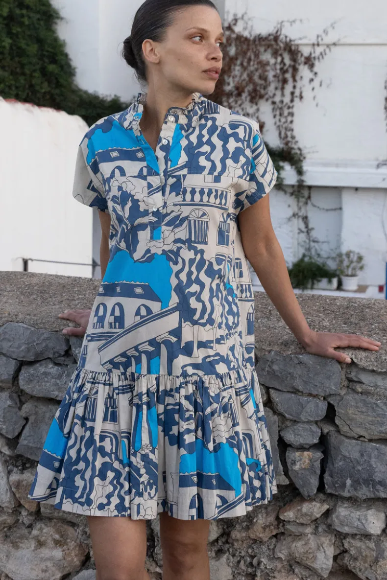 Cap Sleeve Mini- Roma Blue