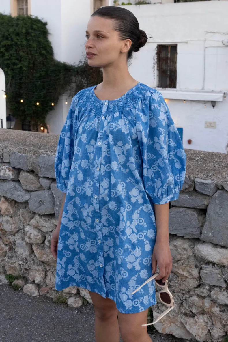 Embroidered Button Mini- Pretoria Navy