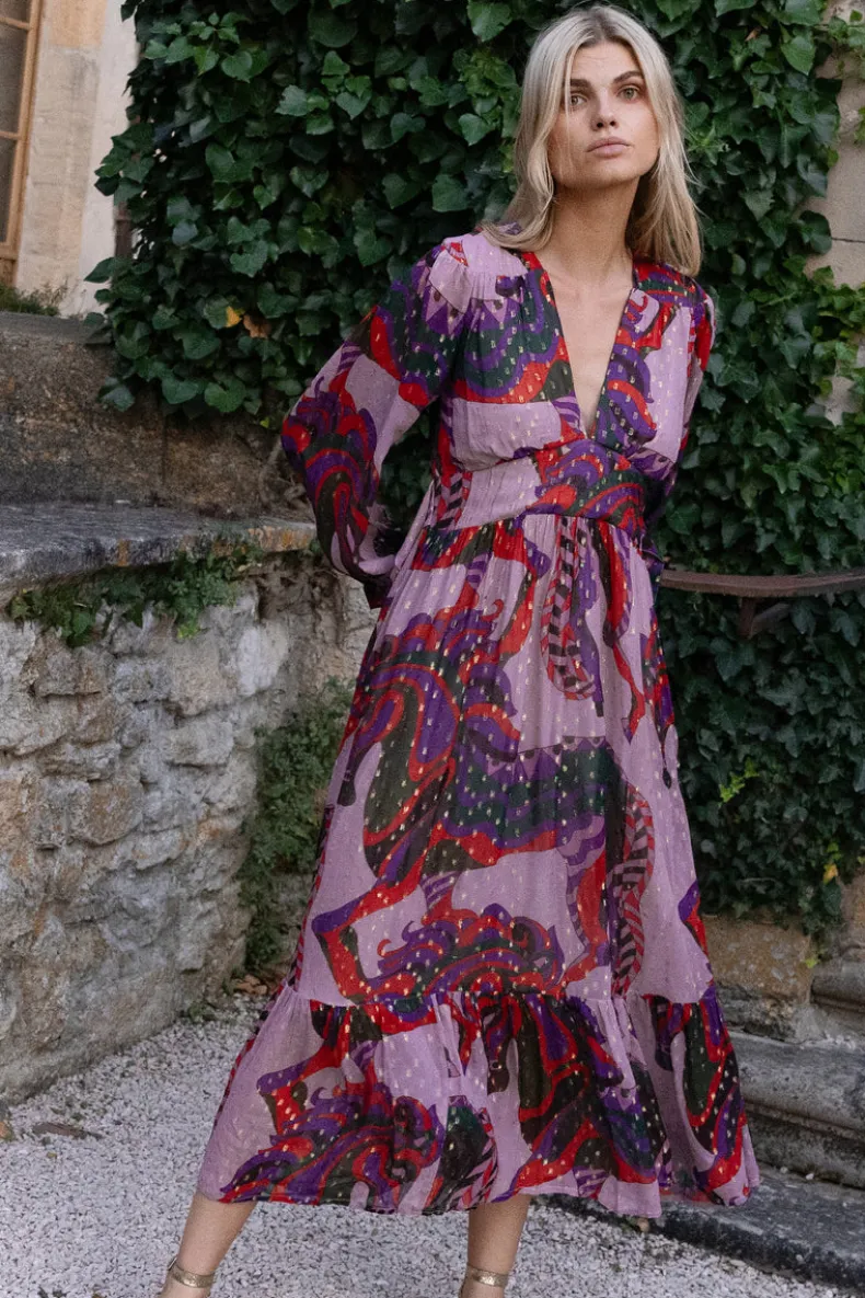 Tie Back Maxi- Arabia Crimson