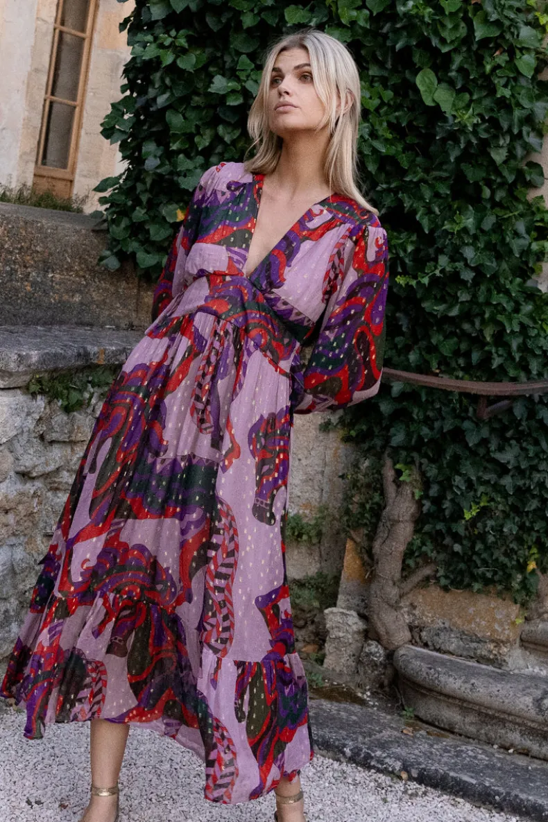 Tie Back Maxi- Arabia Crimson