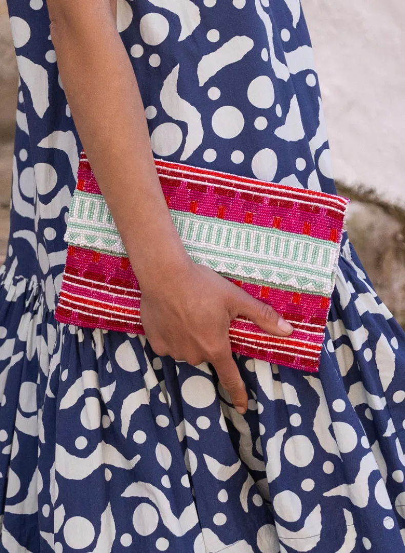 Beaded Envelope- Mezcal Red