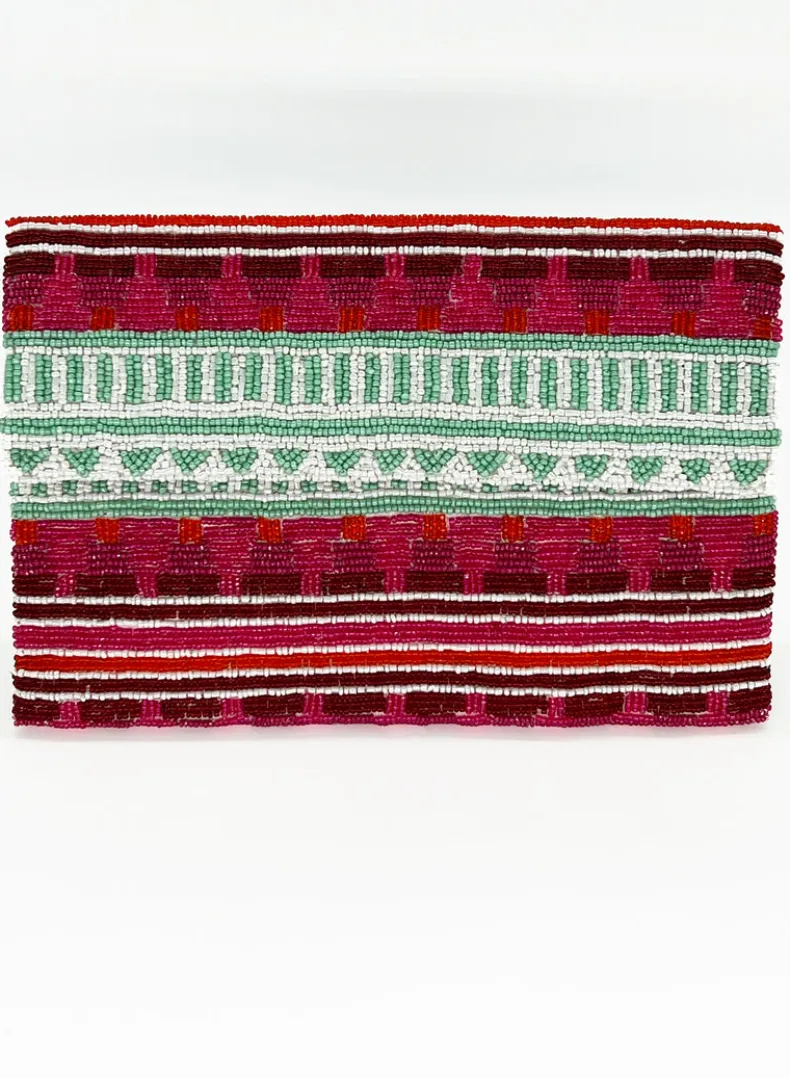 Beaded Envelope- Mezcal Red