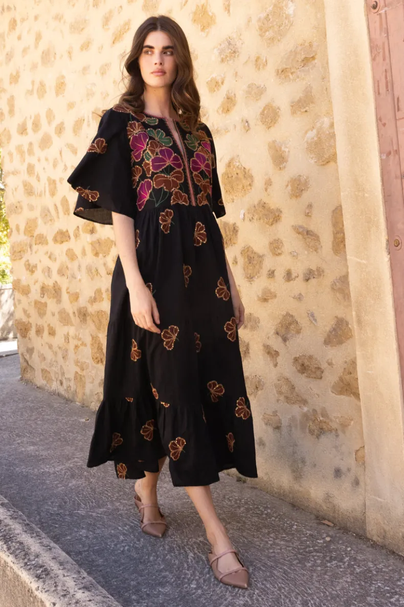Flirty V-Neck Maxi- Almay Black