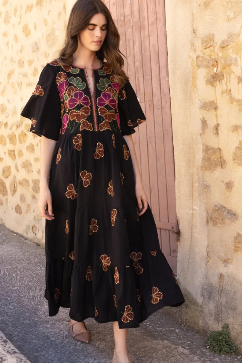 Flirty V-Neck Maxi- Almay Black