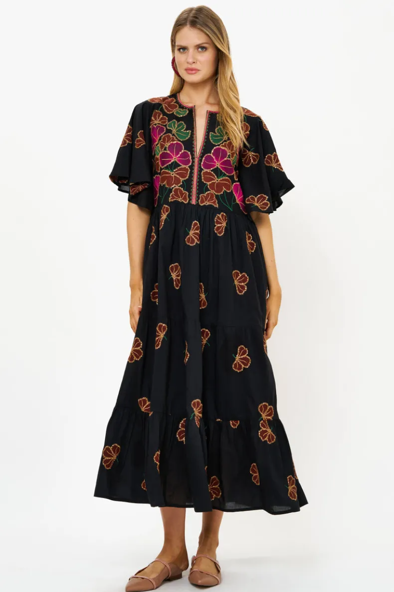 Flirty V-Neck Maxi- Almay Black