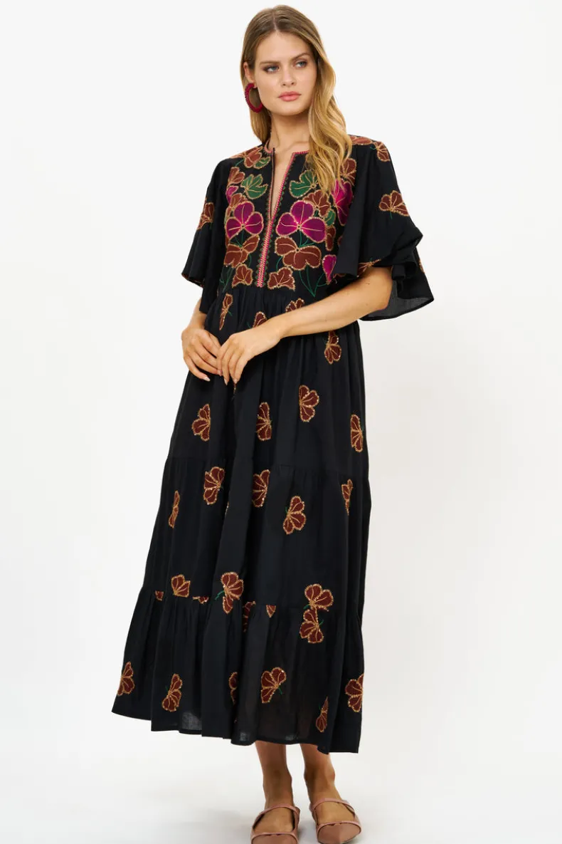 Flirty V-Neck Maxi- Almay Black