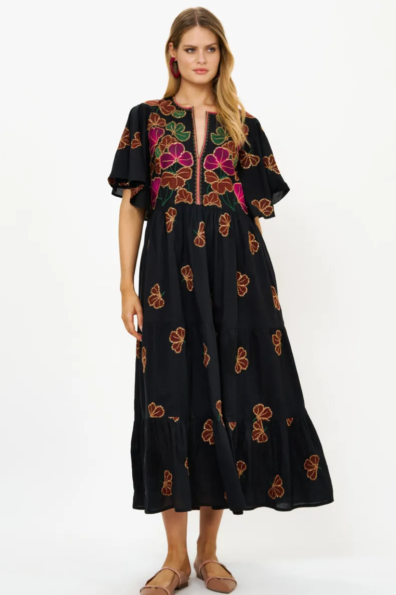 Flirty V-Neck Maxi- Almay Black
