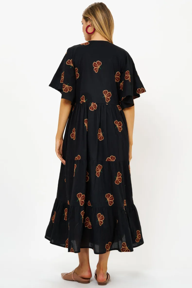 Flirty V-Neck Maxi- Almay Black