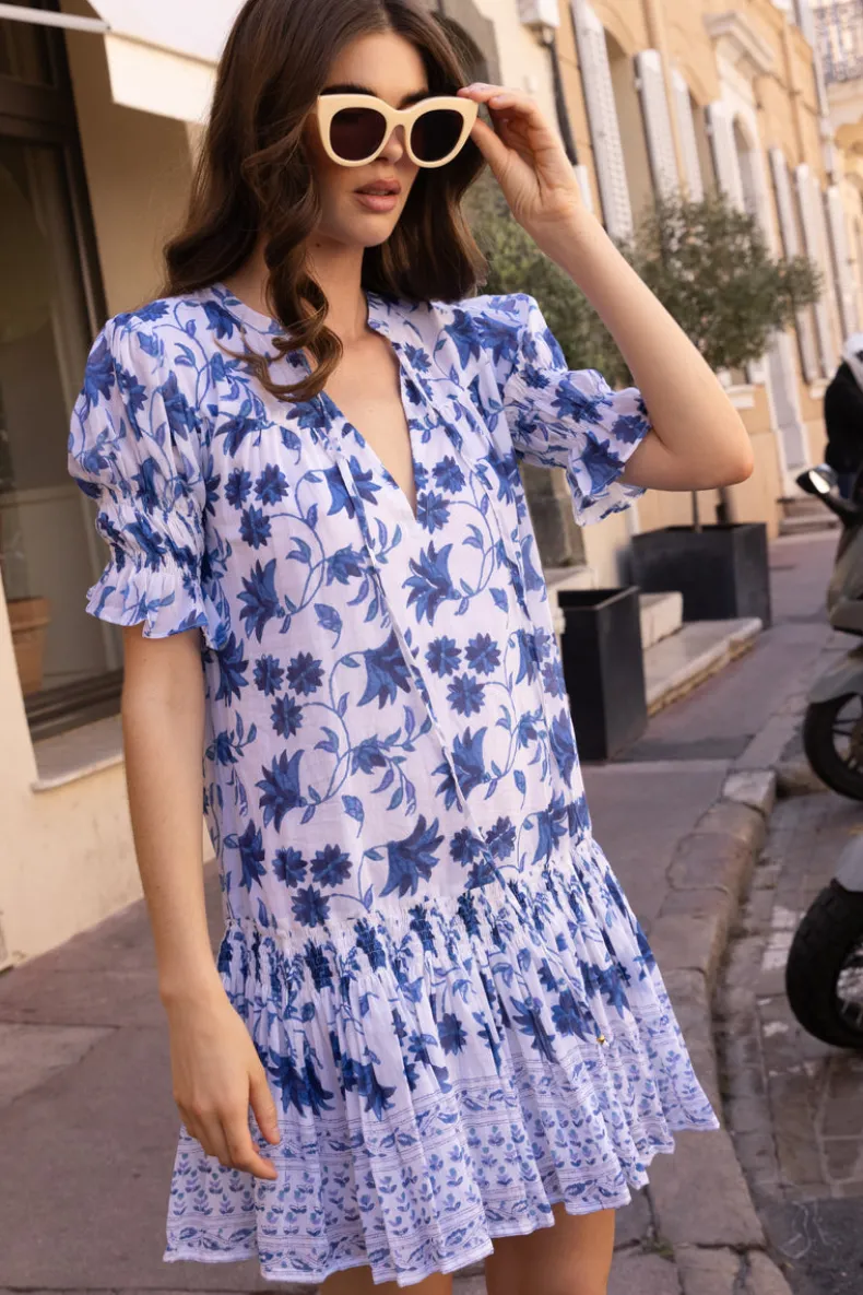 Smocked Drop Mini- Marion Blue