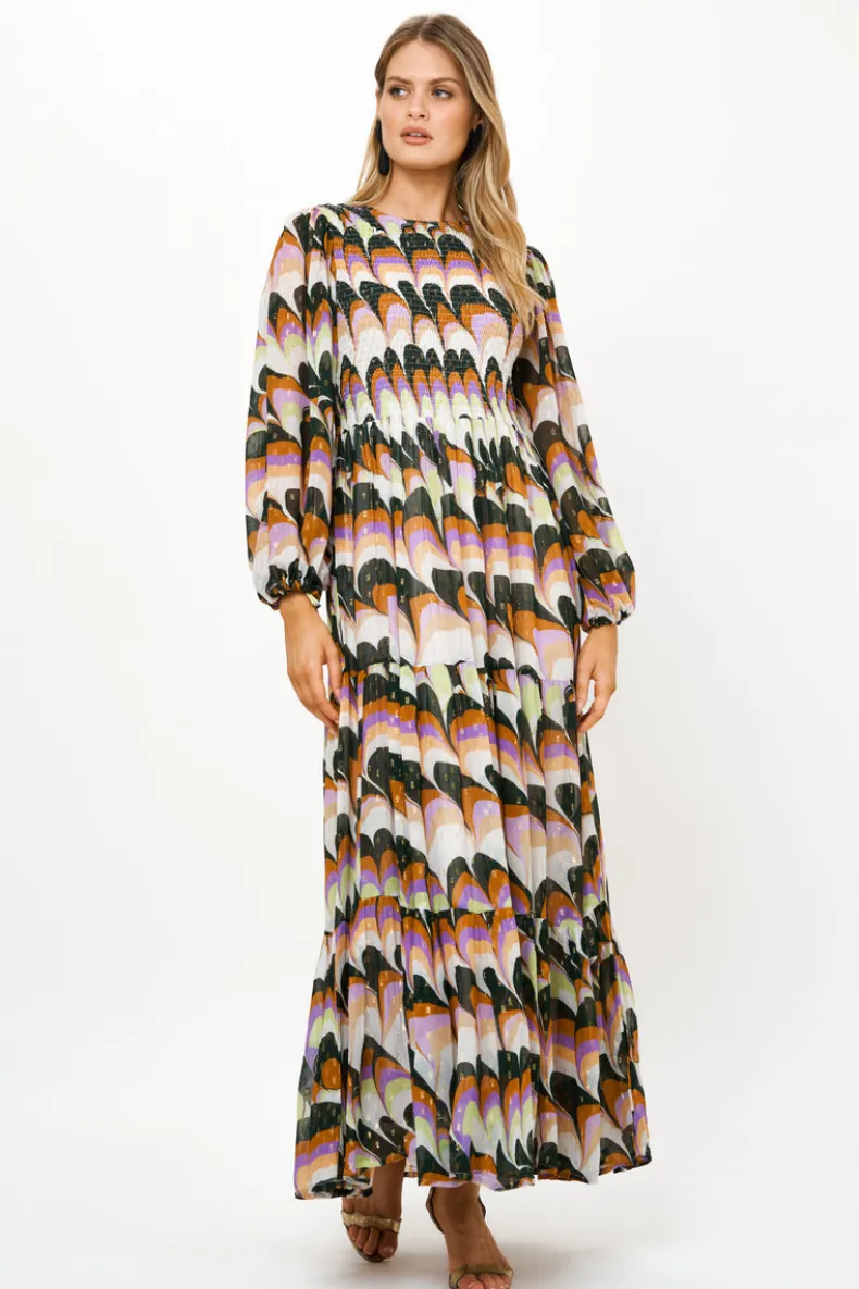 Smocked Top Maxi- Venice Lime