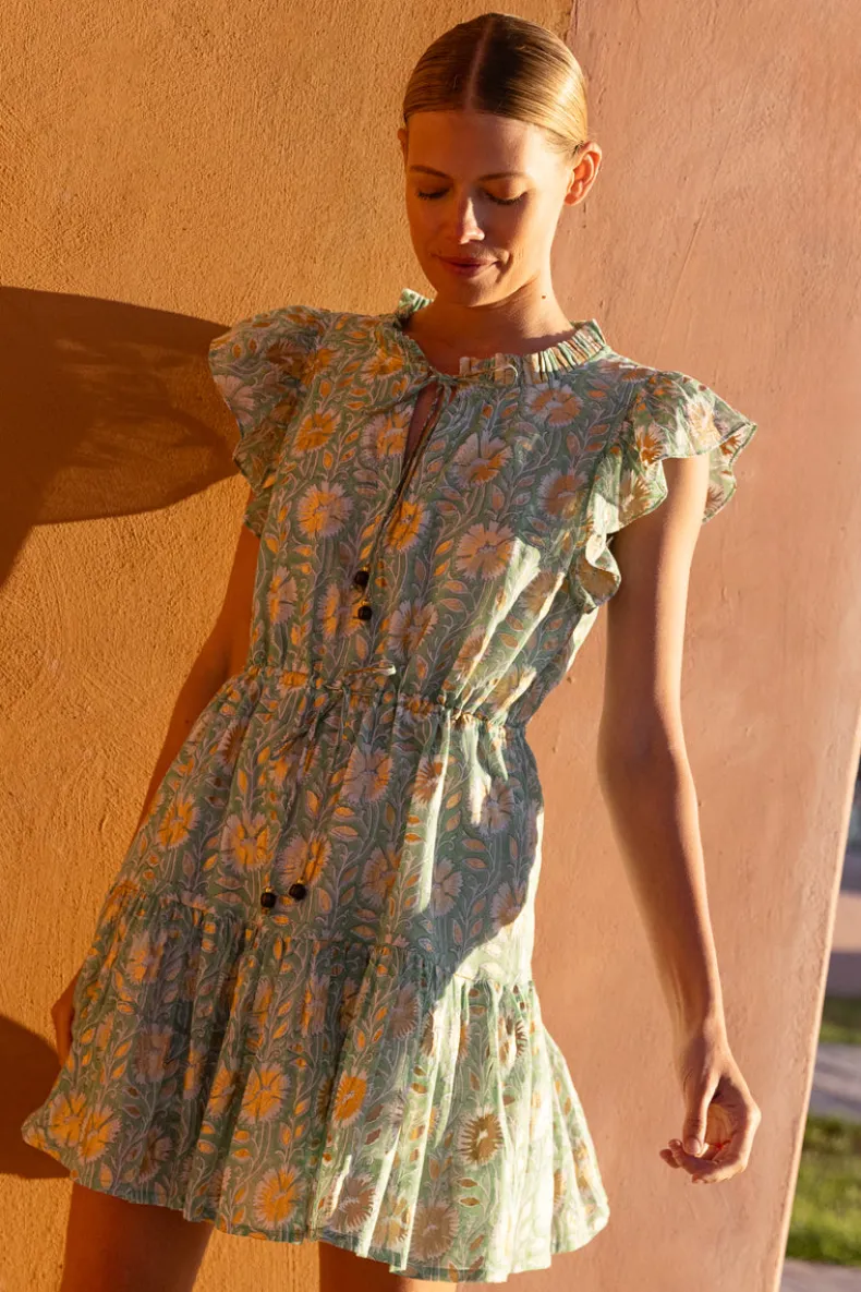 Cinched Flirty Short- Mughal Green
