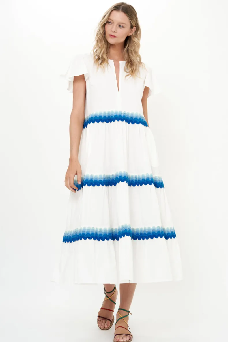 V-Neck Maxi- Pacifica Blue