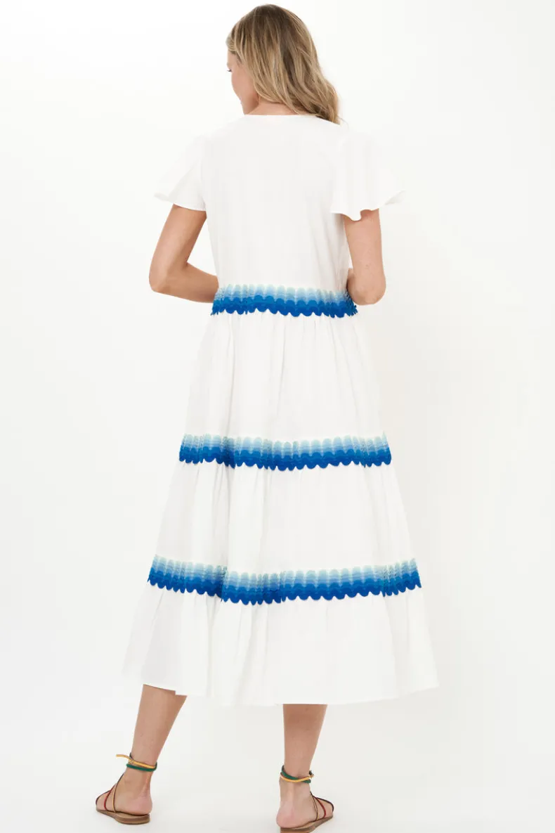 V-Neck Maxi- Pacifica Blue