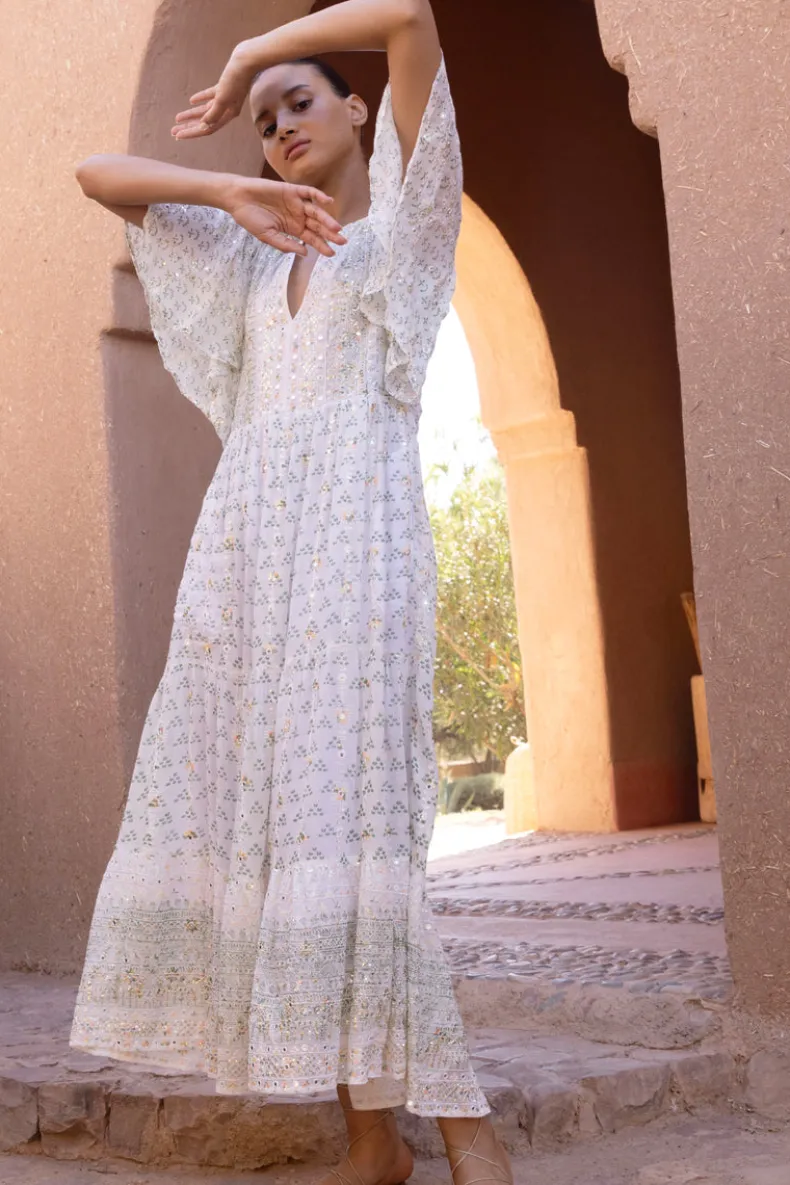 Flirty V-Neck Maxi- Juniper Olive