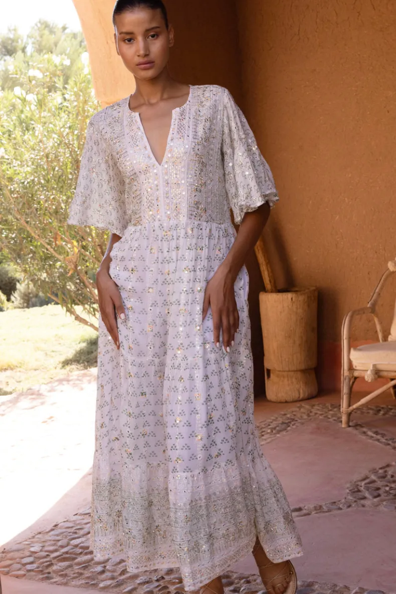 Flirty V-Neck Maxi- Juniper Olive