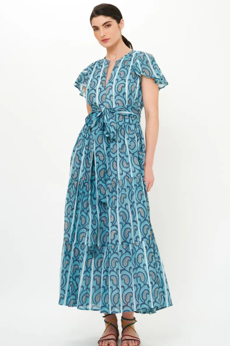 V-Neck Maxi- Goa Blue