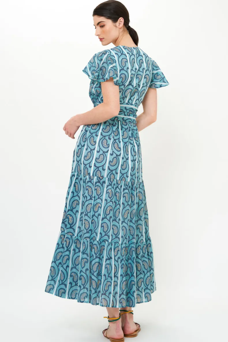 V-Neck Maxi- Goa Blue