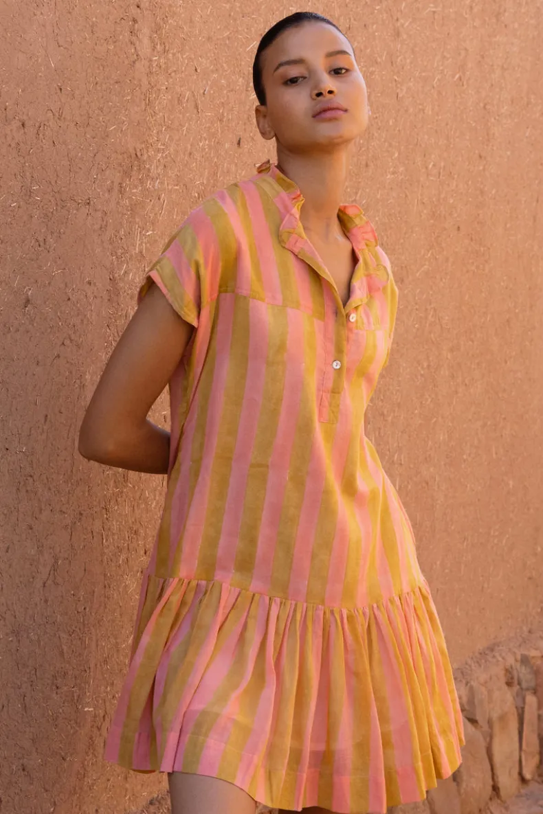 Cap Sleeve Mini- Cabana Coral