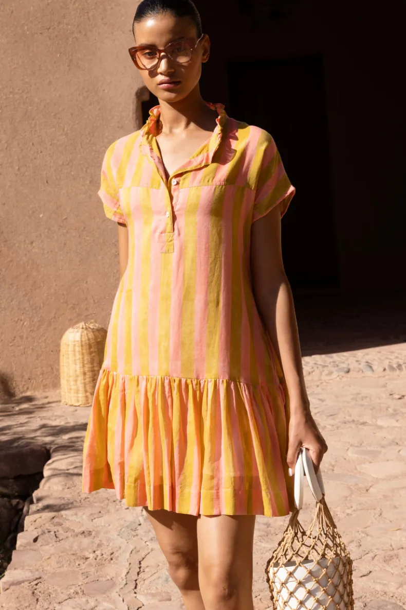 Cap Sleeve Mini- Cabana Coral