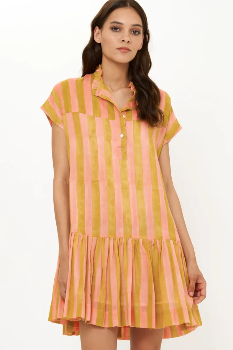 Cap Sleeve Mini- Cabana Coral