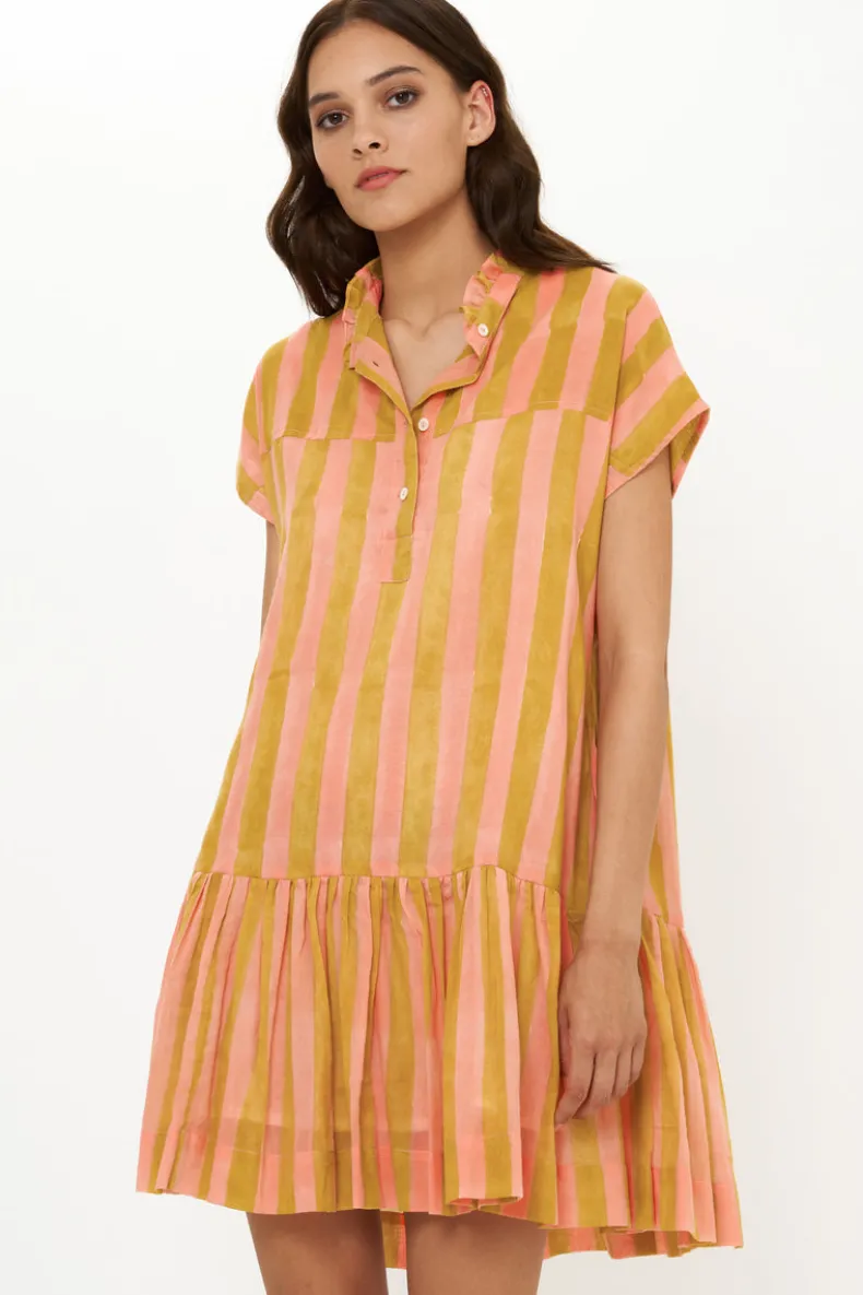 Cap Sleeve Mini- Cabana Coral