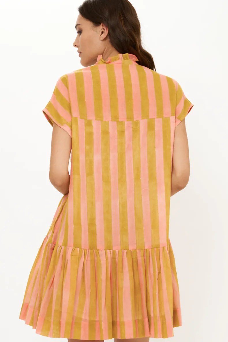Cap Sleeve Mini- Cabana Coral